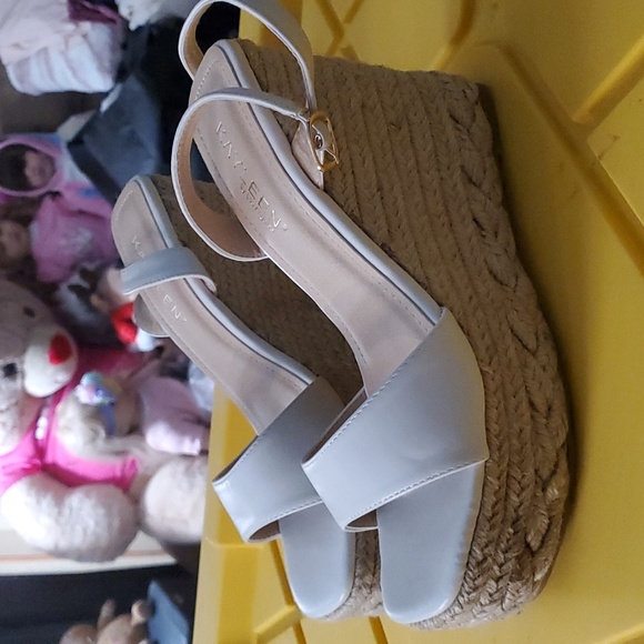 Lulu's Ankle Strap Espadrille wedge Sandal Size 7 white Brand New ( Ss2 ) - Picture 3 of 6